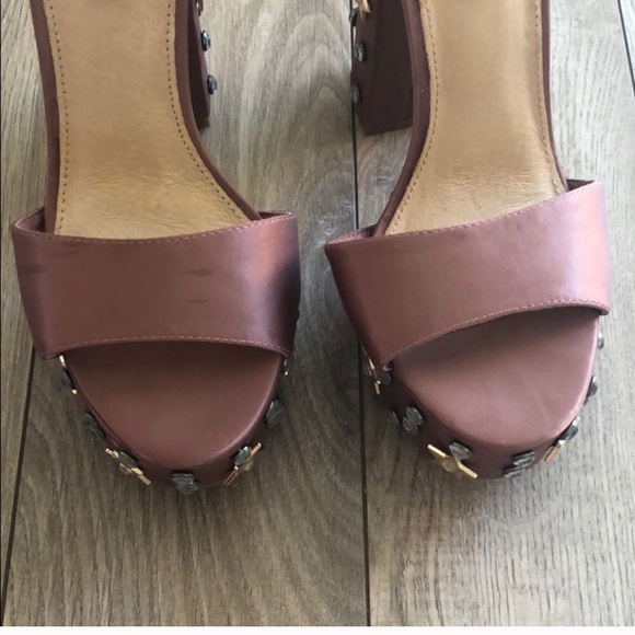 Dusty Rose Glory Platform Sandal Heels - Picture 3 of 3